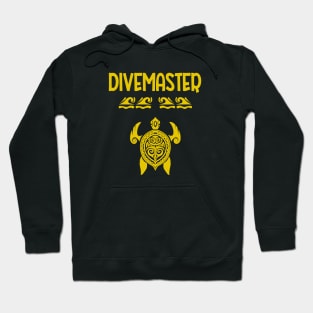 Polynesian Turtle Tattoo Design -Divemaster Scuba Diving Hoodie